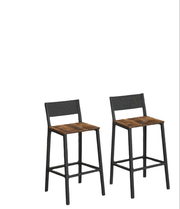 Barstoelen 2-delig – keukenstoelen – stevig design – 43,1 x 50,7 x 97,2 cm