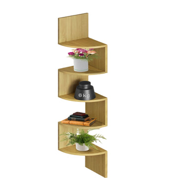 Hoekrek - Wandrek - Zwevende plank - Ruimtebesparend - 20 x 20 x 126 cm