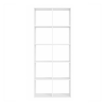 Opbergrek met 10 vakken voor slaapkamer en woonkamer | Wit | 65,5x30x161,5 cm