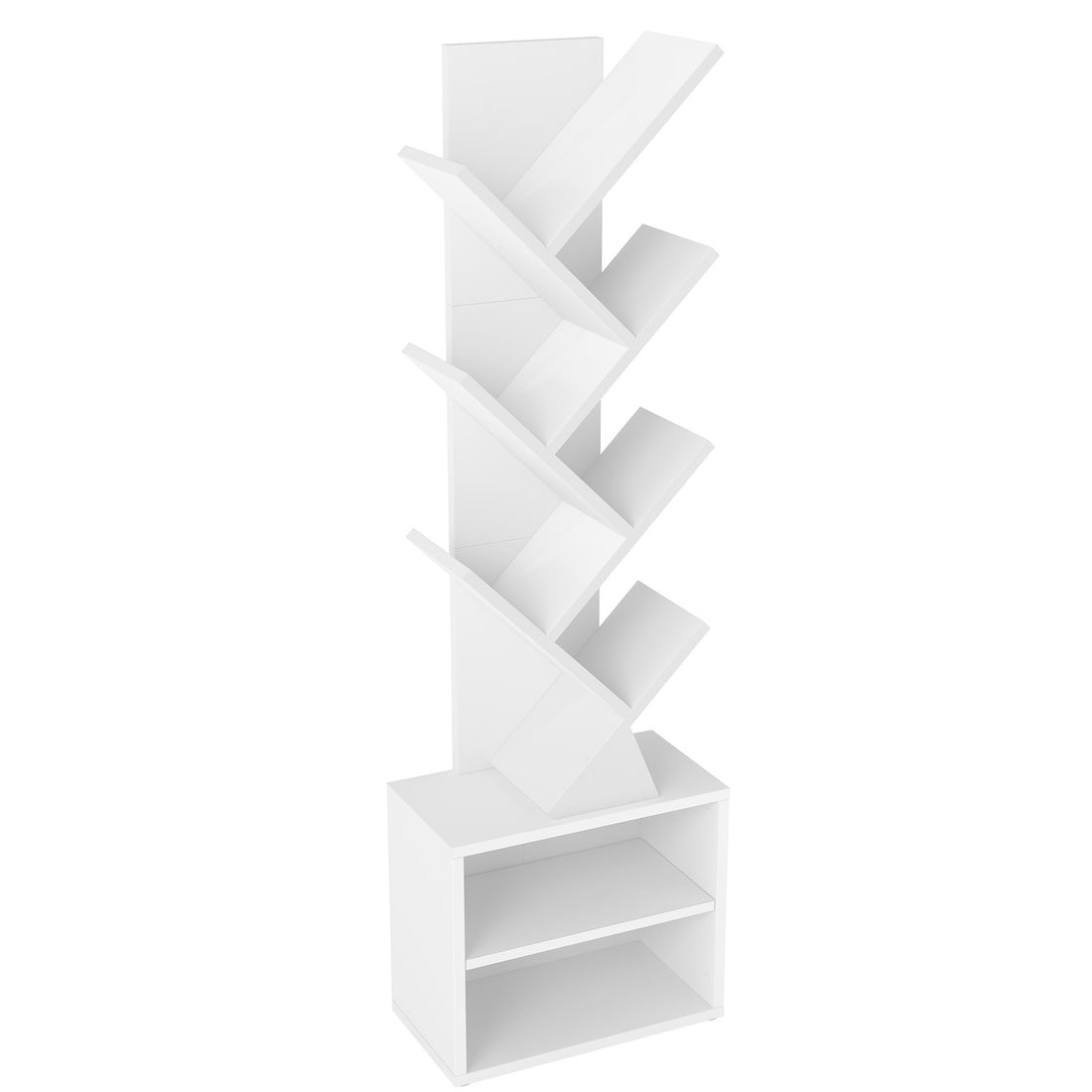 Bokhylla i trädform | Vit | 38x20,3x123,2 cm