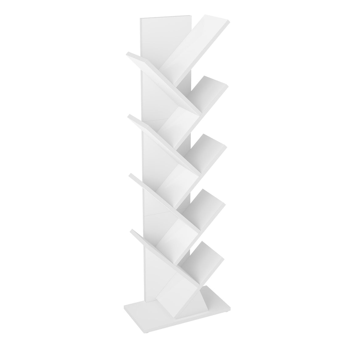 Bokhylla stående, trädformad | Vit | 38x20x115 cm