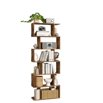 6-laags boekenrek - room divider - maximale opbergruimte - 70 x 24 x 190,5 cm