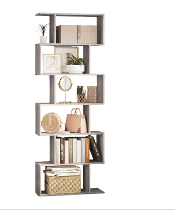 6-laags boekenkast - vrijstaand rek - 70 x 24 x 190,5 cm