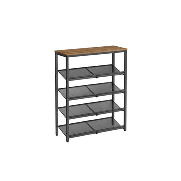 Schoenenrek 5 niveaus - verstelbare planken - 30 x 75 x 93 cm