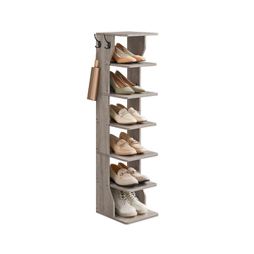 Smalle schoenenkast 7 niveaus - bruin - 30 x 26,4 x 110,4 cm