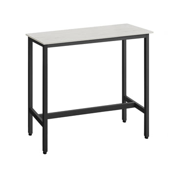 Rechthoekige bartafel - industrieel - wit - 100 x 40 x 90 cm