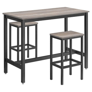 Bartafel set met krukken - hoge eettafel - 120 x 60 x 90 cm