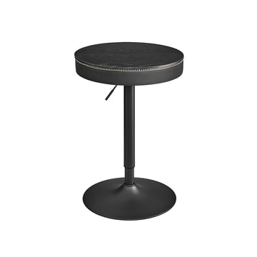 Bartafel - Bistrotafel - Stalen frame - PU-leer blad - 58,7 x 58,7 x (83-105) cm