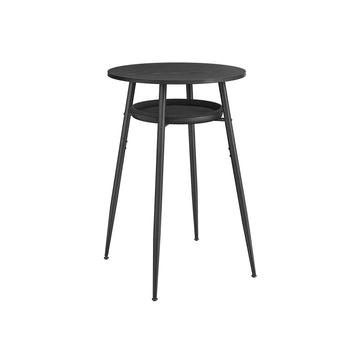 Barkast met opbergruimte - mid-century modern - staal & PU-leer - 70 x 70 x 91 cm