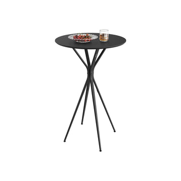 Bartafel - Bistrotafel - Stabiel metalen frame - 60 x 60 x 105 cm - Zwart mat