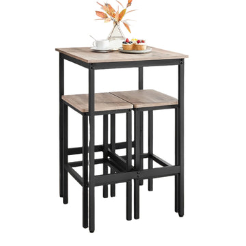 Bartafel set met eetkamertafel - hoge tafel - 60x60x90 cm