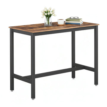 Bartafel in industriële stijl | Donkerbruin/Vintage | 120x60x90 cm