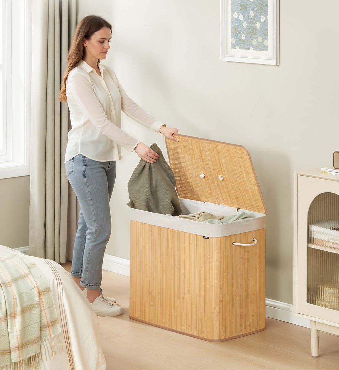 Wasmand - Kledingmand - Opbergmand - Duurzaam - 70 x 40 x 61 cm