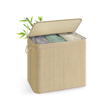 Bamboe wasmand - wasmand - opbergmand - duurzaam en licht - 67 x 44 x 61 cm
