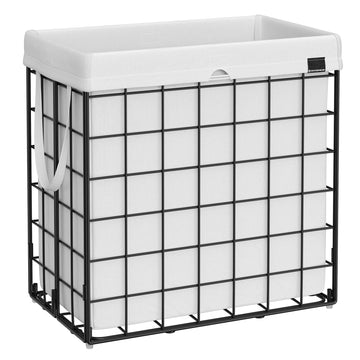 Wasmand 110 liter | Zwart-wit | 33x58x58 cm