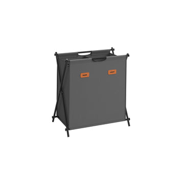 Wasmand 115 liter met 2 vakken | Schiefergrijs | 60x40x66 cm