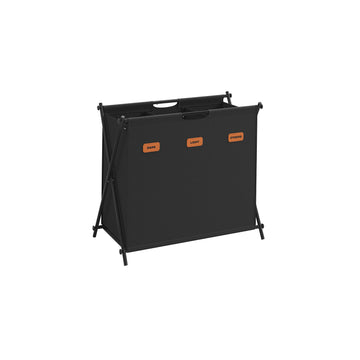 Wasmand 135 liter met 3 vakken | Tintenzwart | 70x40x66 cm