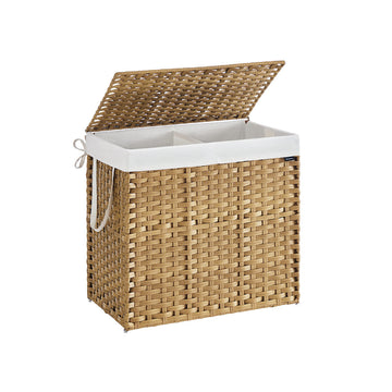 Wasmand in rotanstijl – PP-kunststof – 66 x 40 x 61 cm