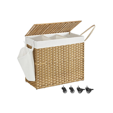Wasmand met deksel - uitneembare binnenzak - 70 x 36 x 66 cm