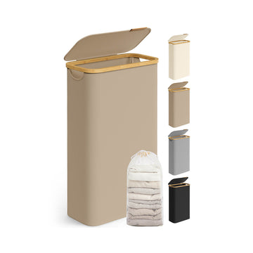Wasmand - kledingorganizer - stevige 600D Oxford-stof - 42x22,5x70,5 cm - bruin