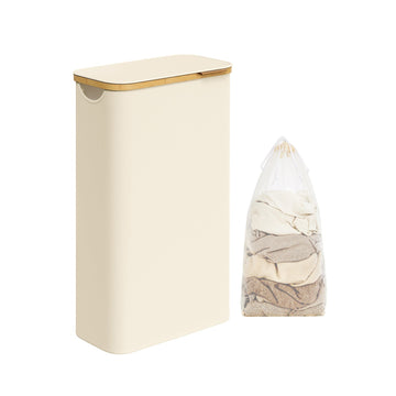 Wasmand met wit deksel – 60 liter opbergmand