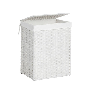 Wasmand van polyrotan - Kledingmand met waszak - Wasopberger - 46 x 33 x 60 cm