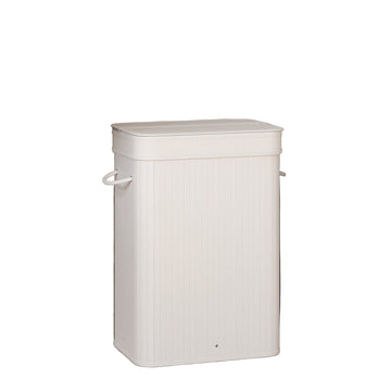 Bamboe wasmand wit - lichtgewicht opbergmand - 31,5 x 42,5 x 61 cm