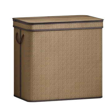 Bamboe wasbox 170 l met 3 vakken | Naturel | 44x67x61 cm