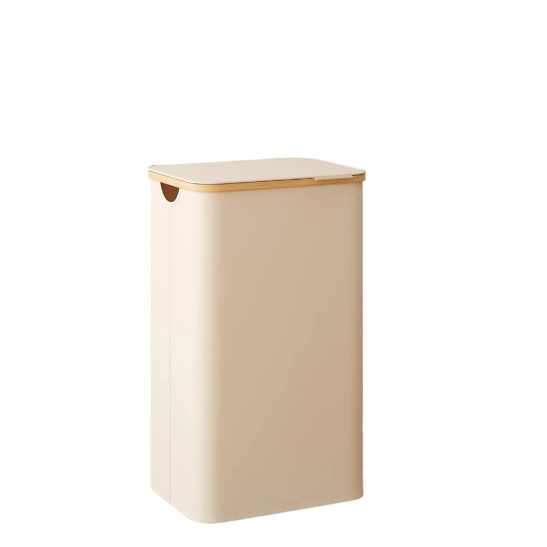 Tvättkorg med lock 90L, 600D Oxford, vit, 42x32x70,5 cm