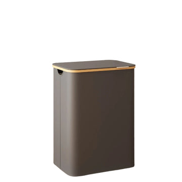 Wasmand met deksel – 130 l – Oxford & bamboe – 52 x 38,5 x 70,5 cm