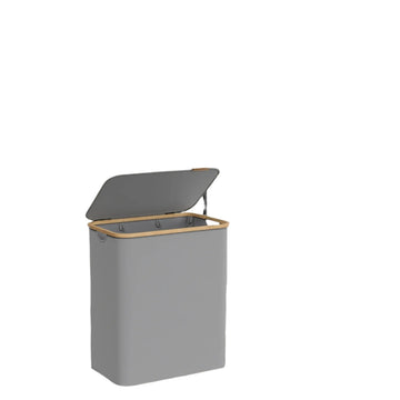 Wasmand met 3 vakken en deksel, 150 l, 60 x 38,5 x 70,5 cm