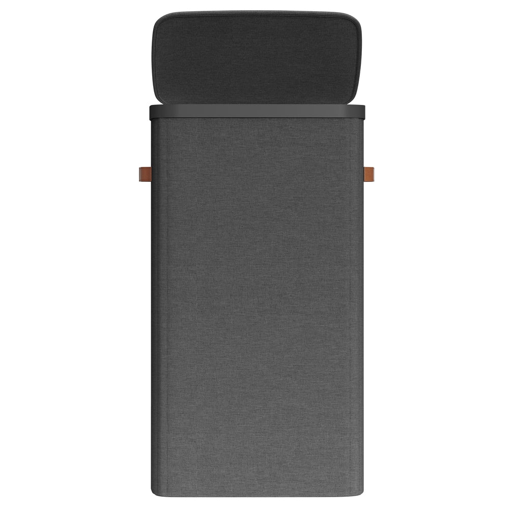 Tvättkorg 100 L med lock och handtag | Svart | 32x42x75 cm