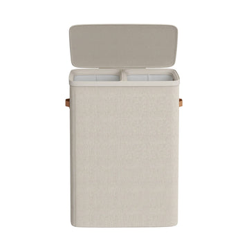 Wasmand 170 liter met 2 vakken | Grijs | 40x56x75 cm
