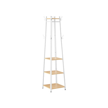 Kapstok - kledingrek - 8 dubbele haken - ruimtebesparend - 43 x 43 x 180 cm