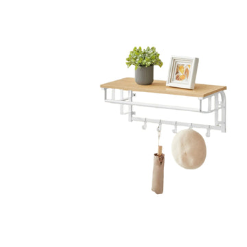 Wandkast met plank en kledingroede, wandopslag, max. 15 kg, 30 x 66 x 27 cm