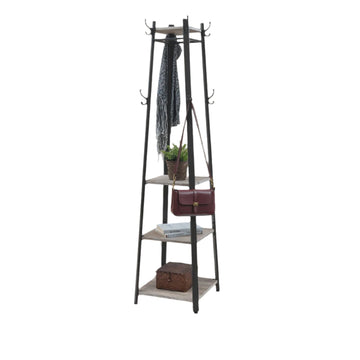 Kledingrek met 4 planken - Duurzame binnenopberging - 43 x 43 x 180 cm