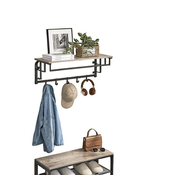 Wandgarderobe - Kapstok - Opbergmeubel - Ruimtebesparend - 30 x 66 x 27 cm