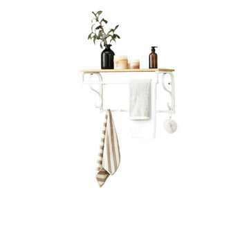 Wandkast met haken - Wandrek - Opberger - Ruimtebesparend - 60 x 31,7 x 30 cm
