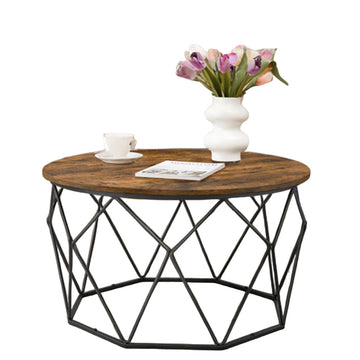 Salontafel - bruin-zwart - bijzettafel - 80 x 45 cm