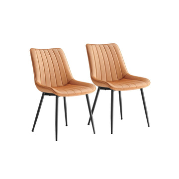 2-delige eetkamerstoelen set, gestoffeerd, staal, 60 x 50.1 x 88.6 cm