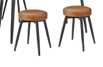2-delige barkrukset - hoge kruk - PU-leer - 48 x 48 x 48,2 cm