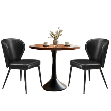 Set van 2 eetkamerstoelen - Zwart - Comfort en stijl