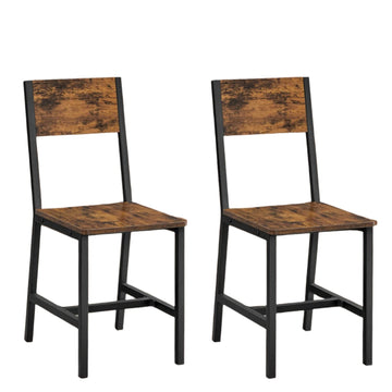 Eetkamerstoelen set van 2 - metalen frame - vintage - 36x46,6x87,1 cm - 100 kg