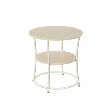 2-laags bijzettafel - opbergbord - stalen frame - 55 x 55 cm