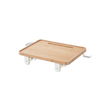 Bamboe bedtafel ontbijtblad - laptoptafel - naturel beige - 27x37,8x7,9 cm
