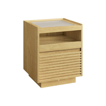Nachtkastje MDF 40x45x55 cm naturel eiken