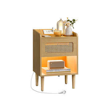 Nachtkastje - massief houten poten - 35 x 40 x 60 cm - MDF