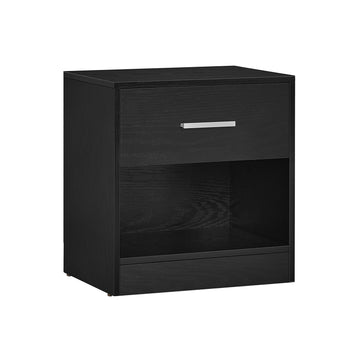 Zwart nachtkastje - Bedtafel - Bijzettafel - Extra opbergruimte - 28 x 39 x 41 cm