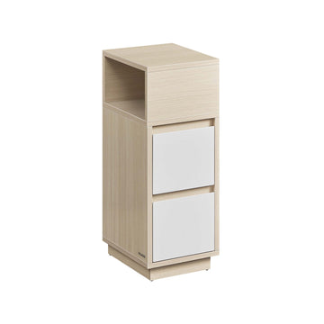 Smalle nachtkast - 2 laden - MDF/spaanplaat - 30 x 25 x 65 cm