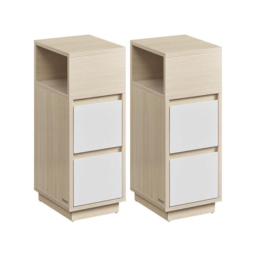 Nachtkastjes set van 2 met lades - spaanplaat/MDF - 30 x 25 x 65 cm